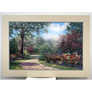 45"x32" Double Matted Mounted Garden Print SUMMER ENCHANTMENT by Schaefer Miles